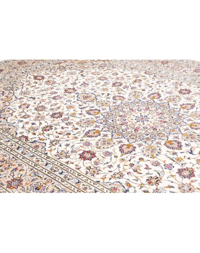 Tappeto Kashan Persia bianco grigio 240x346