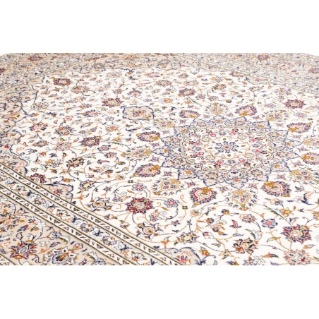 Tappeto Kashan Persia bianco grigio 240x346