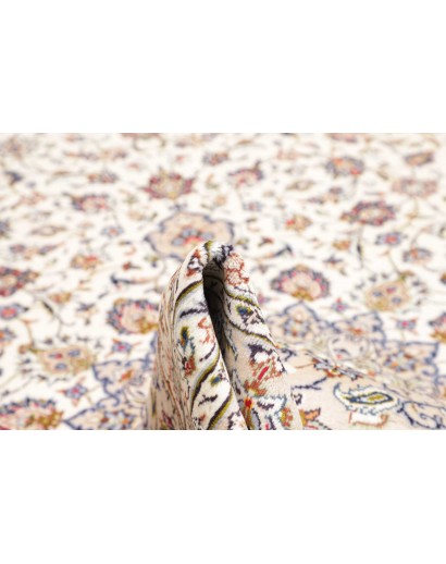 Tappeto Kashan Persia bianco grigio 240x346