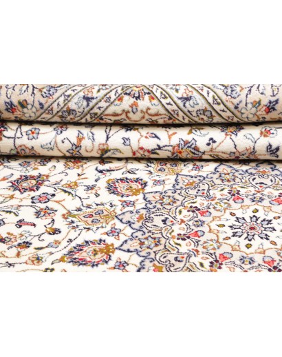 Tappeto Kashan Persia bianco grigio 240x346