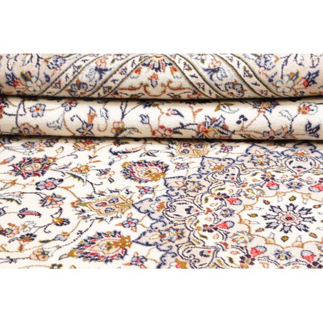 Tappeto Kashan Persia bianco grigio 240x346