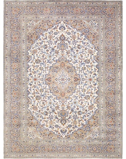 Tappeto Kashan Persia beige bianco 258x347