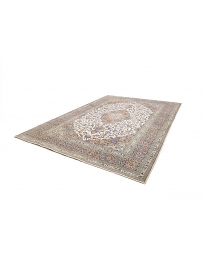 Tappeto Kashan Persia beige bianco 258x347