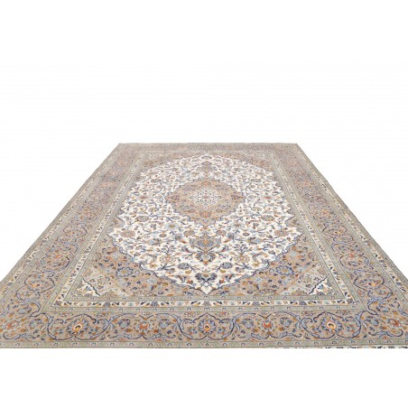 Tappeto Kashan Persia beige bianco 258x347