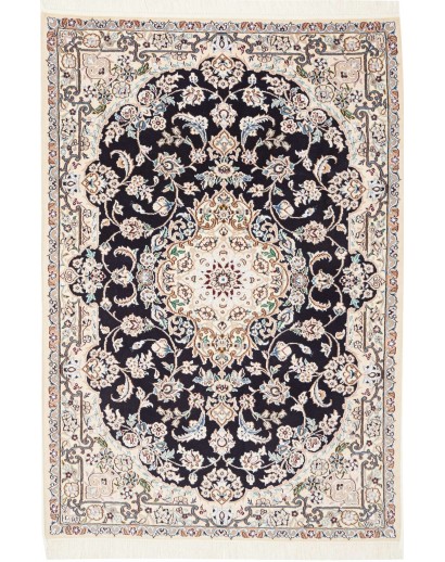Tappeto Nain 9La Persia bianco grigio 102x154