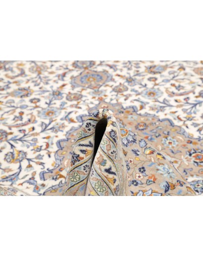 Tappeto Kashan Persia beige bianco 258x347