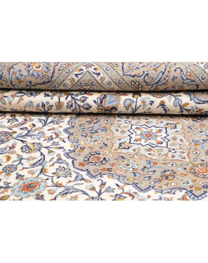 Tappeto Kashan Persia beige bianco 258x347