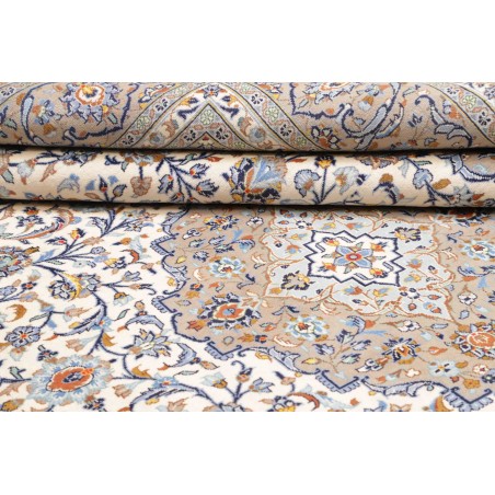 Tappeto Kashan Persia beige bianco 258x347