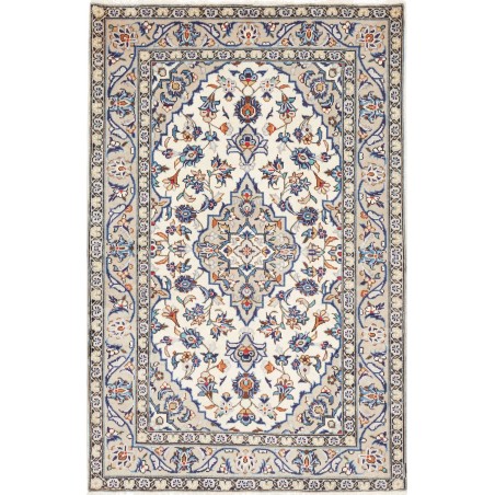Tappeto Kashan Persia bianco grigio 100x152