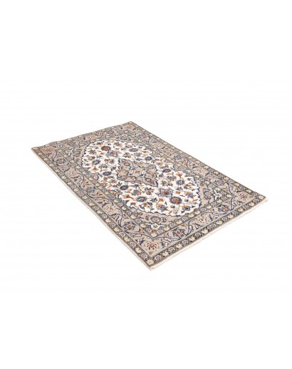 Tappeto Kashan Persia bianco grigio 100x152