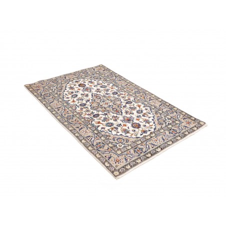 Tappeto Kashan Persia bianco grigio 100x152