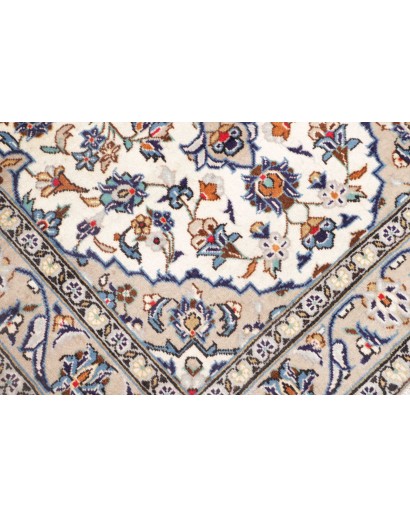 Tappeto Kashan Persia bianco grigio 100x152