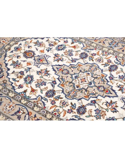 Tappeto Kashan Persia bianco grigio 100x152