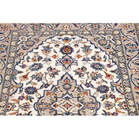 Tappeto Kashan Persia bianco grigio 100x152