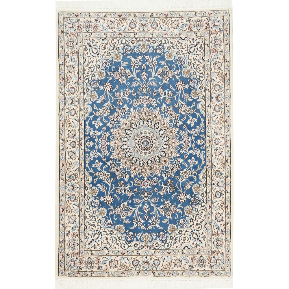 Tappeto Nain 9La Persia bianco grigio 103x156 Tappeto Nain 9La Persia bianco grigio 103x156