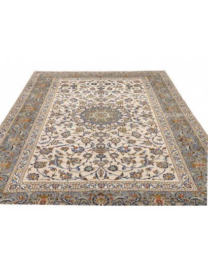 Tappeto Kashan Persia bianco marrone 223x315