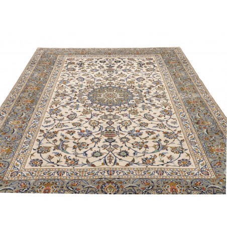 Tappeto Kashan Persia bianco marrone 223x315