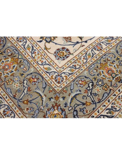 Tappeto Kashan Persia bianco marrone 223x315