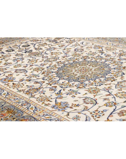 Tappeto Kashan Persia bianco marrone 223x315