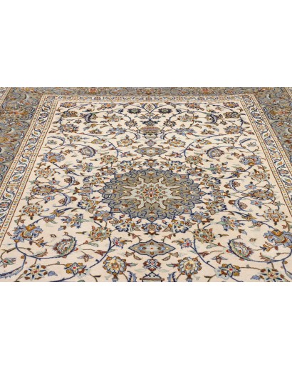 Tappeto Kashan Persia bianco marrone 223x315