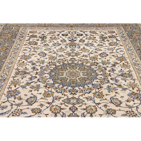 Tappeto Kashan Persia bianco marrone 223x315