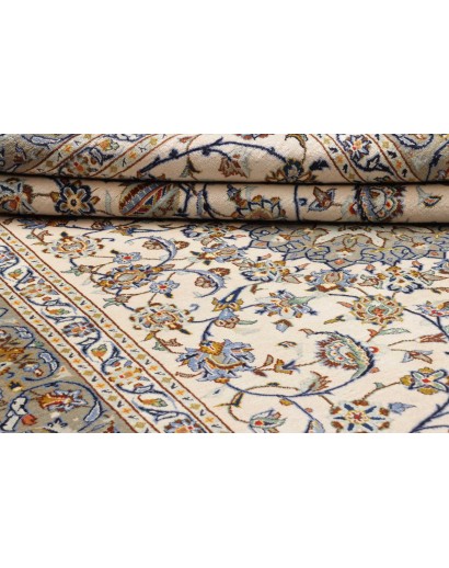 Tappeto Kashan Persia bianco marrone 223x315