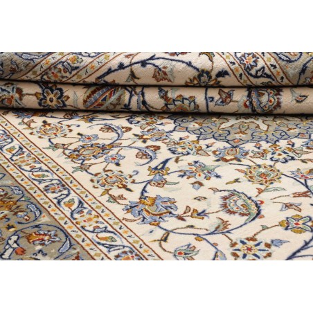 Tappeto Kashan Persia bianco marrone 223x315