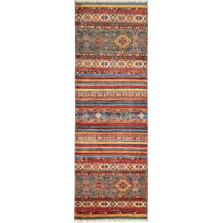 Tappeto Samarkand Pakistan azzurro giallo 80x245