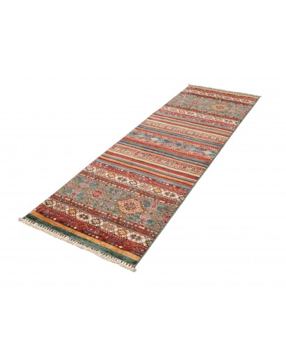 Tappeto Samarkand Pakistan azzurro giallo 80x245