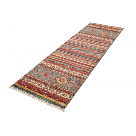 Tappeto Samarkand Pakistan azzurro giallo 80x245