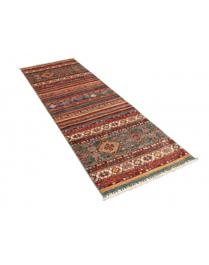 Tappeto Samarkand Pakistan azzurro giallo 80x245