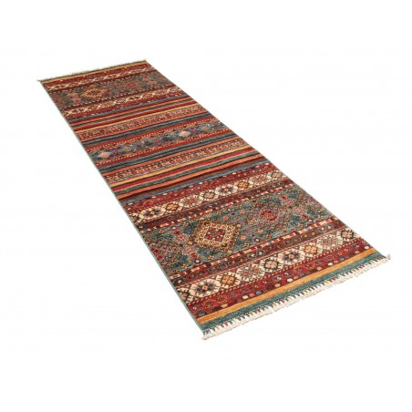 Tappeto Samarkand Pakistan azzurro giallo 80x245