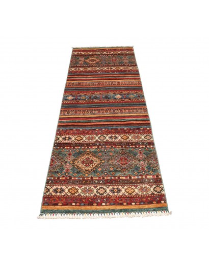 Tappeto Samarkand Pakistan azzurro giallo 80x245