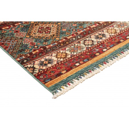 Tappeto Samarkand Pakistan azzurro giallo 80x245