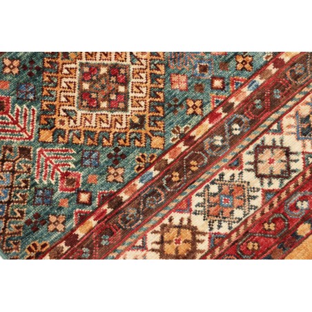 Tappeto Samarkand Pakistan azzurro giallo 80x245