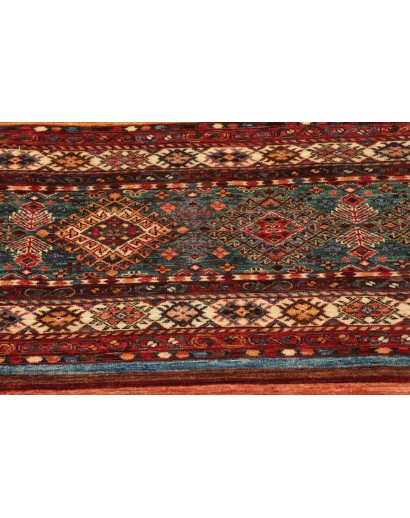 Tappeto Samarkand Pakistan azzurro giallo 80x245