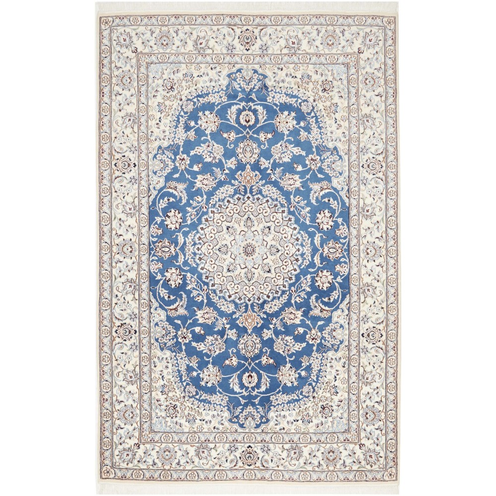 Tappeto Nain 9La Persia bianco grigio 155x247 Tappeto Nain 9La Persia bianco grigio 155x247