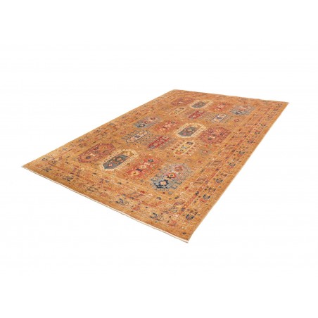 Tappeto Tribal Pakistan arancione marrone 200x293