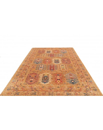 Tappeto Tribal Pakistan arancione marrone 200x293