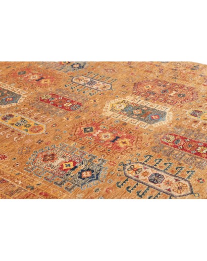 Tappeto Tribal Pakistan arancione marrone 200x293