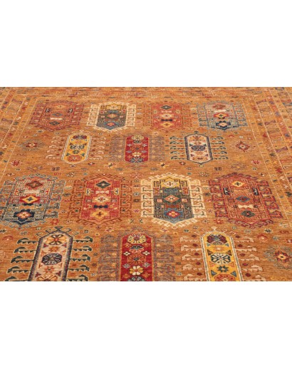 Tappeto Tribal Pakistan arancione marrone 200x293