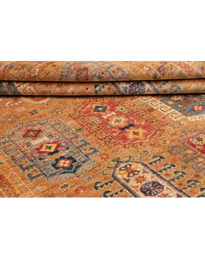 Tappeto Tribal Pakistan arancione marrone 200x293