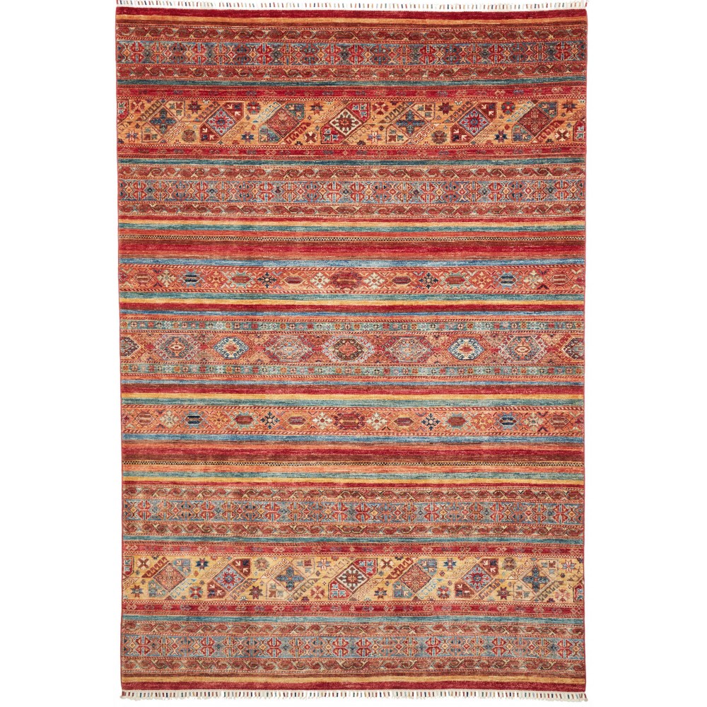 Tappeto Samarkand Pakistan rosso marrone 201x297
