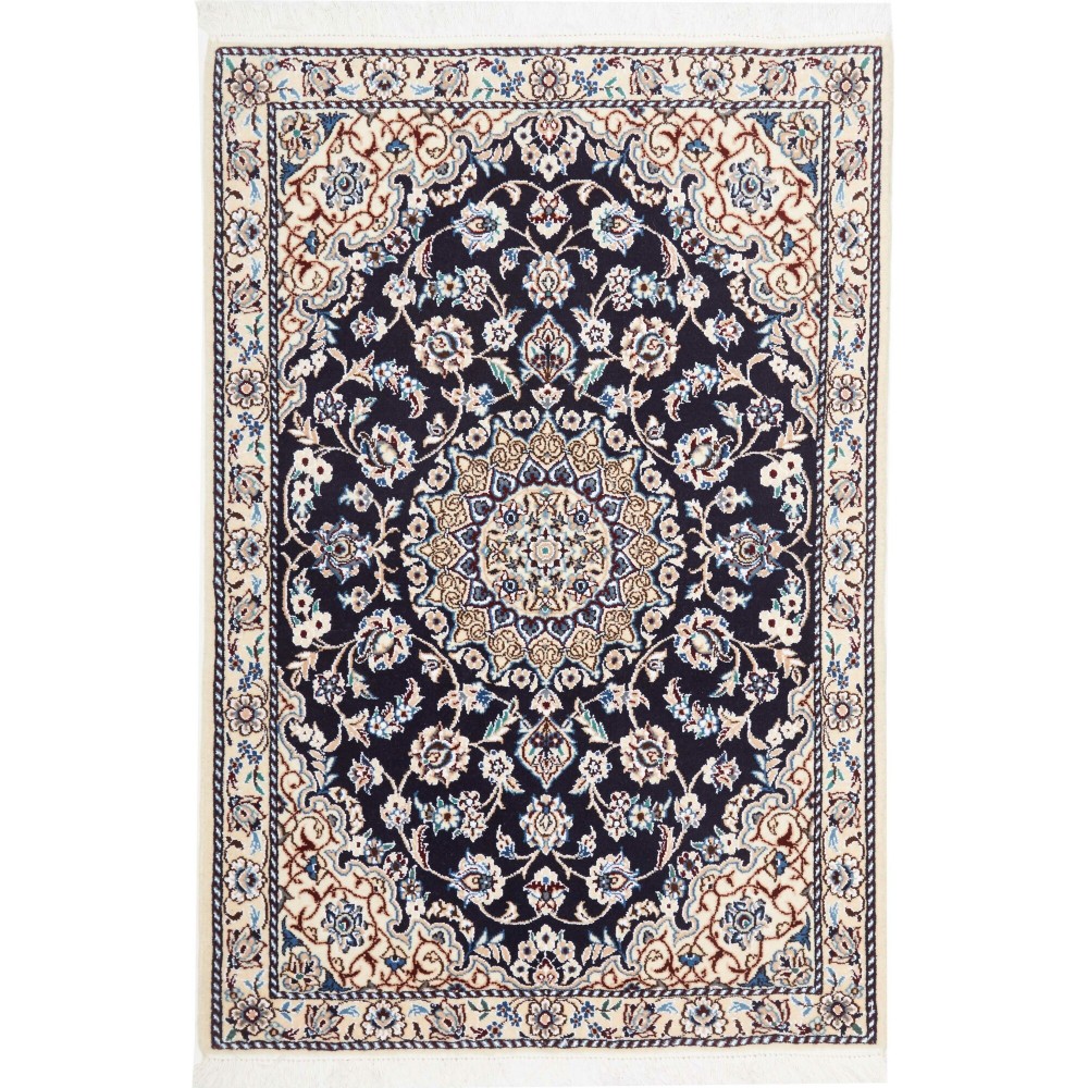 Tappeto Nain 9La Persia grigio verde 80x117 Tappeto Nain 9La Persia grigio verde 80x117