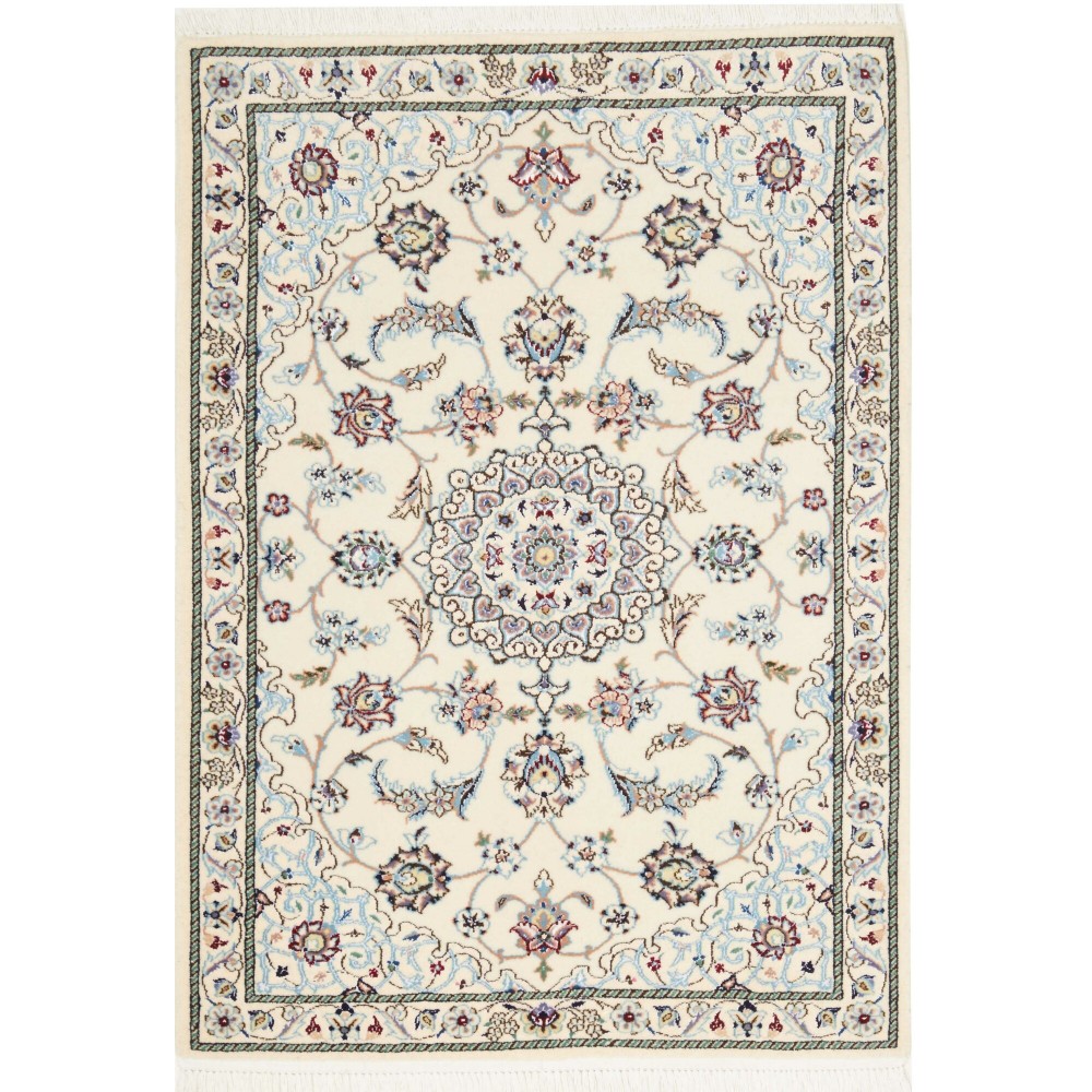 Tappeto Nain 6La Persia bianco verde 67x93 Tappeto Nain 6La Persia bianco verde 67x93