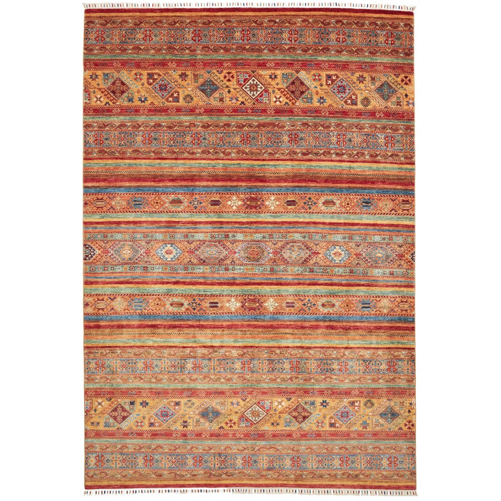 Tappeto Samarkand Pakistan marrone grigio 207x300