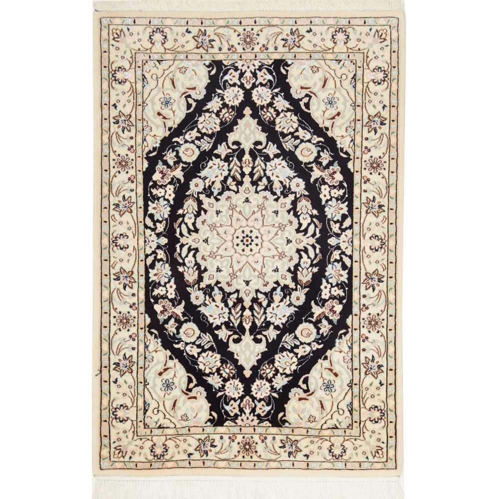 Tappeto Nain 6La Persia bianco grigio 72x108 Tappeto Nain 6La Persia bianco grigio 72x108