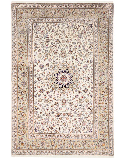 Tappeto Kashan Persia bianco grigio 200x300
