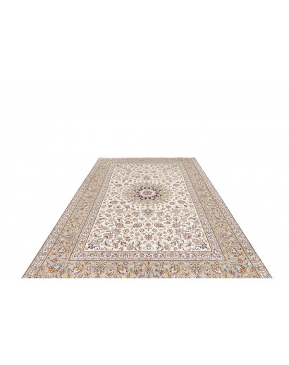Tappeto Kashan Persia bianco grigio 200x300