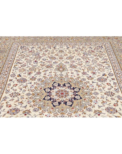 Tappeto Kashan Persia bianco grigio 200x300